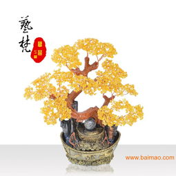 天然水晶樹脂工藝品 招財樹龍鳳水，家居裝飾與財富風水的完美融合